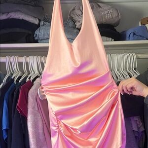 Windsor Pink Satin Wedding Dress